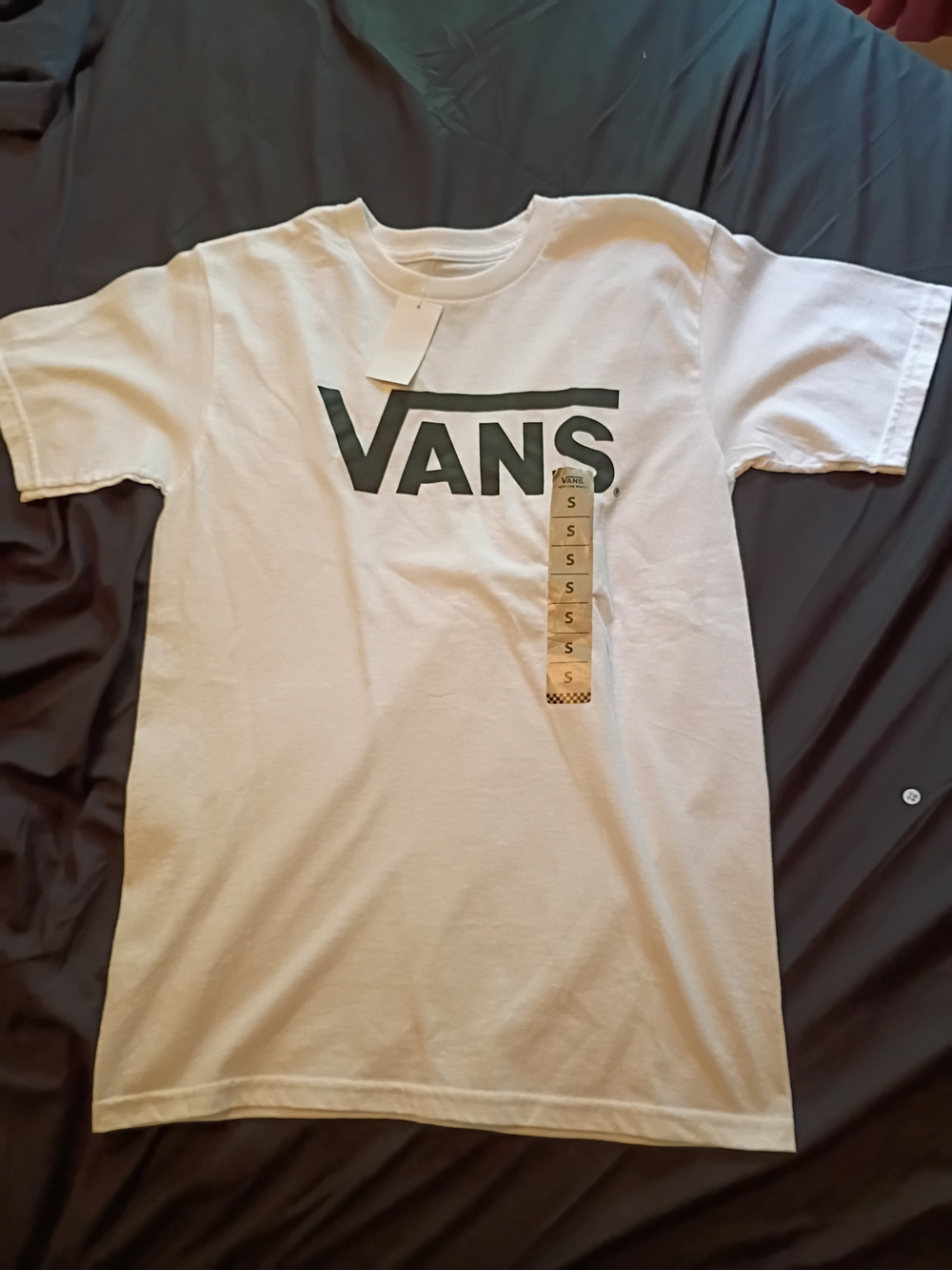 Vans White Tee with Black Logo